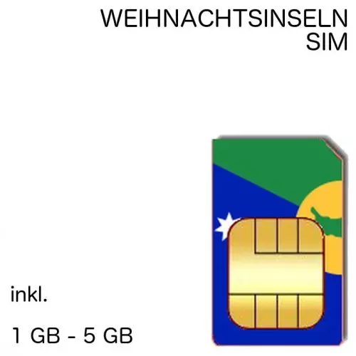 Weihnachtsinsel Prepaid SIM inkl. 1 GB - 5 GB