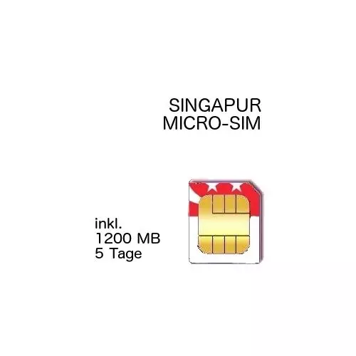 Singapur Prepaid 1250 MB Flatrate Daten MICRO-SIM für iPad 1-4 und iPhone 4, iPhone 4S und Smartphones mit MicroSim #2
