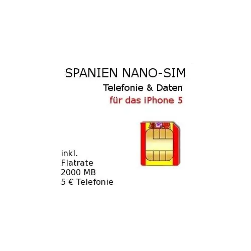 Spanien Flatrate NANOSIM