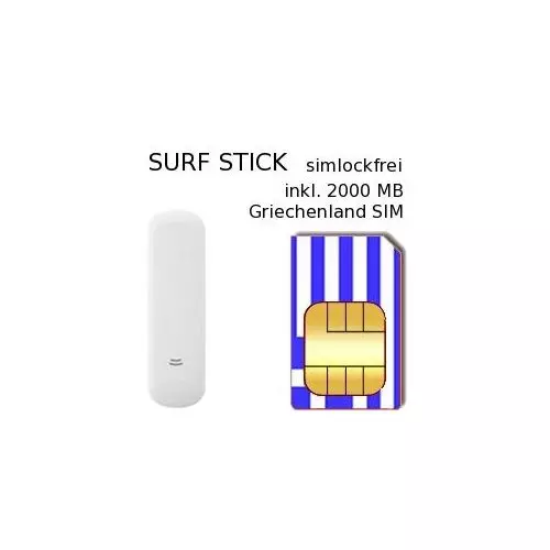 UMTS Surfstick mit Griechenland Prepaid 2000 MB Internet SIM