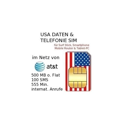 Guthaben-Aufladung für USA DATEN SIM von H2O im AT&T-Netz