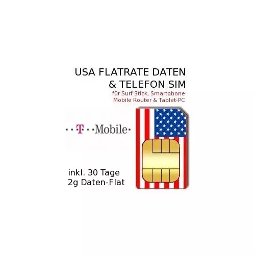 USA Daten-Telefonie-SIM #2 inkl. 30 Tage Daten-Flatrate