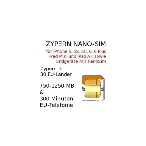 Zypern Nano-SIM