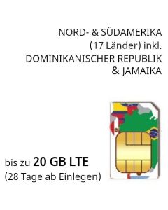 Südamerika - Nordamerika SIM