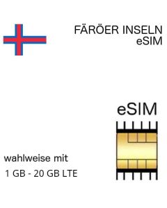 Färöische eSIM Färöer Inseln