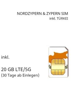 Nordzypern und Zypern SIM / eSIM inkl. 20 GB LTE/5G