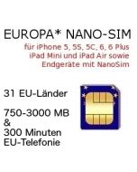 Europa NANO-SIM 31 Länder